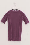 BASERANGE ruffled ribbed cotton T-shirt, Portugal BAS-TTOM3-CR-AU25-VENET PURPLE (TTO3-RB-000)